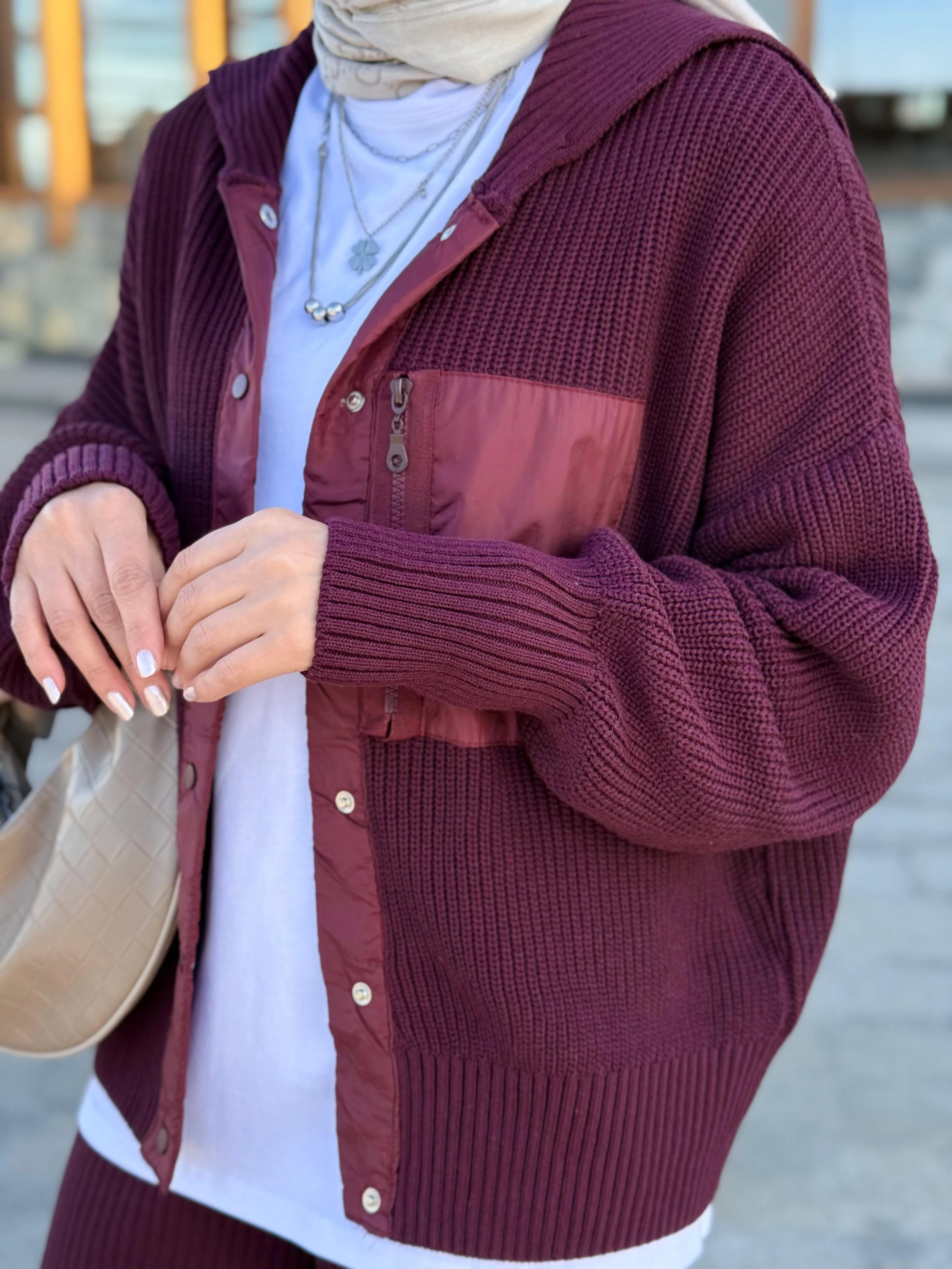 Garni Detaylı Triko Takım