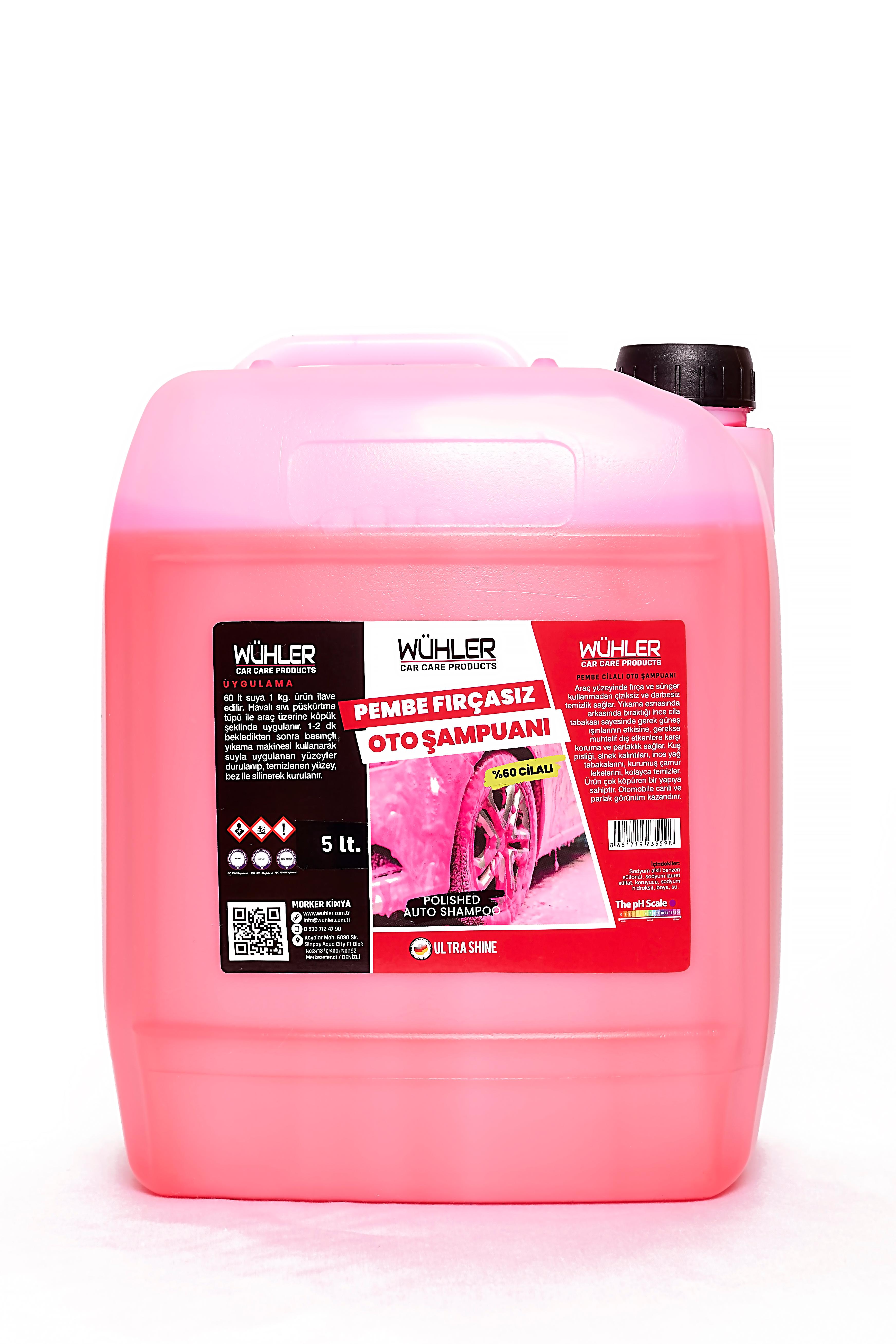  Pembe Fırçasız Oto Şampuanı 20 LT 