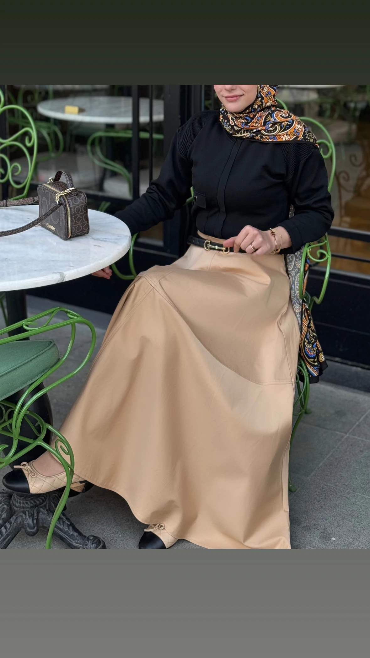 Alya - Bej Kanvas Etek