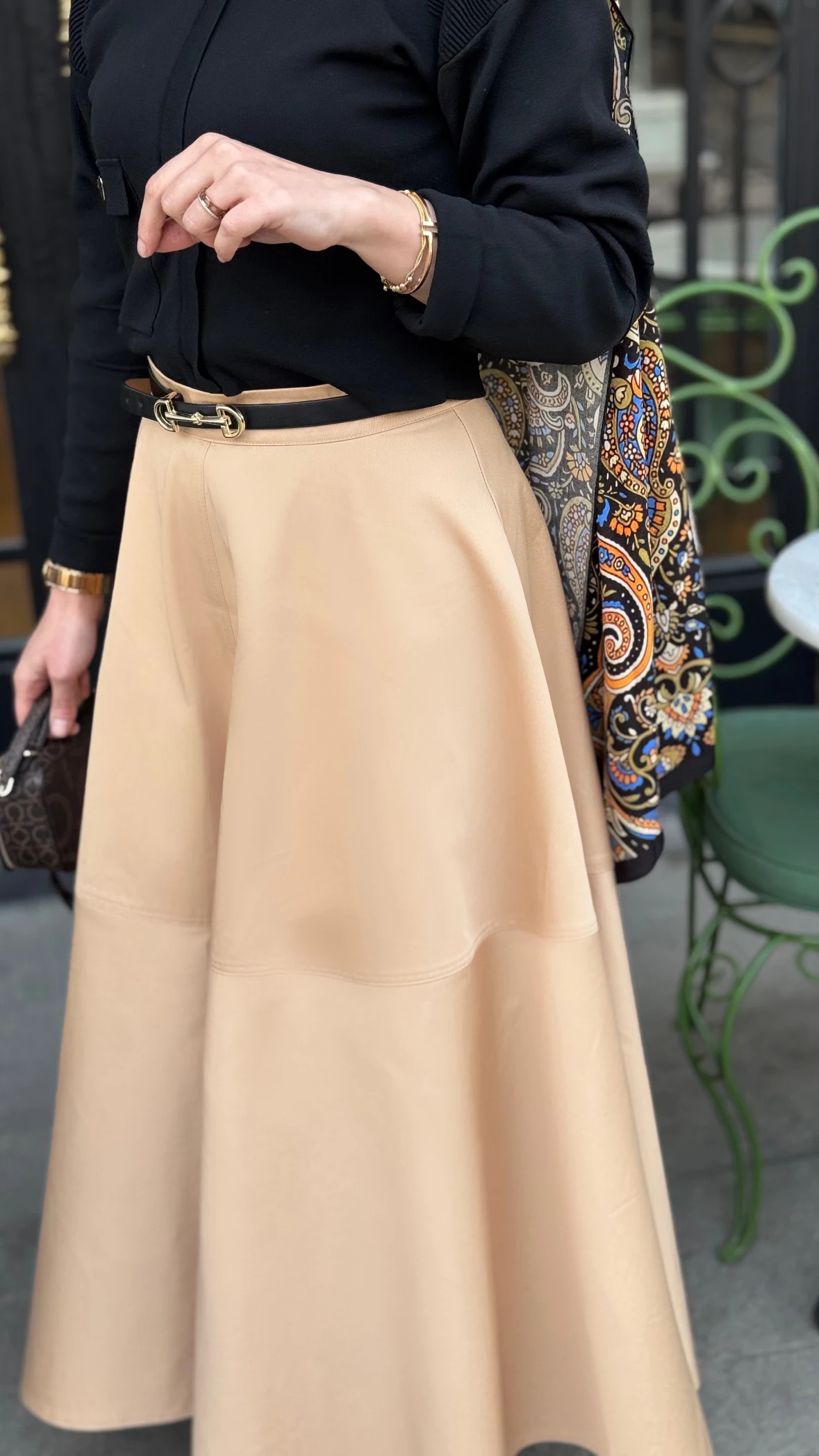 Alya - Bej Kanvas Etek