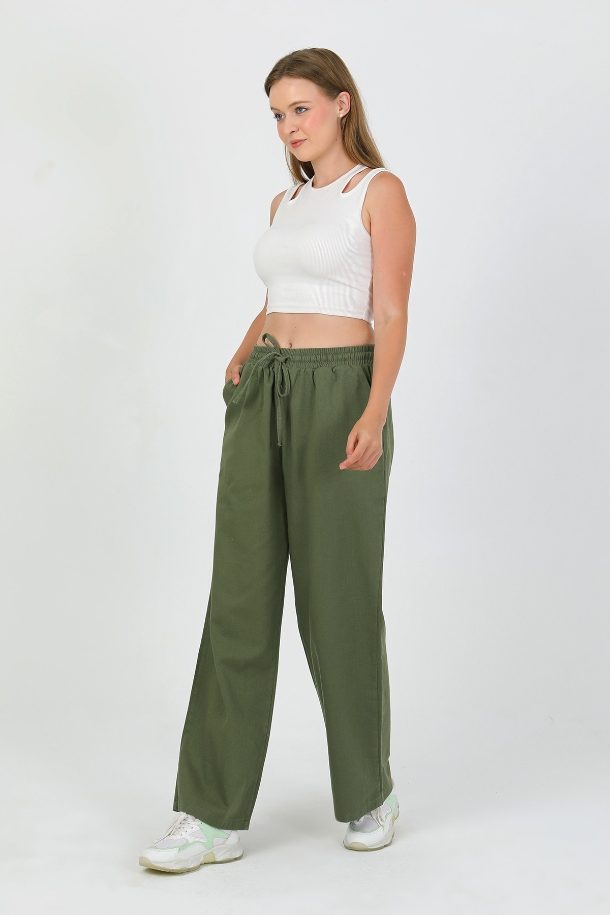 Rovira İplik Detay Gabardin Pantolon TNS-4157