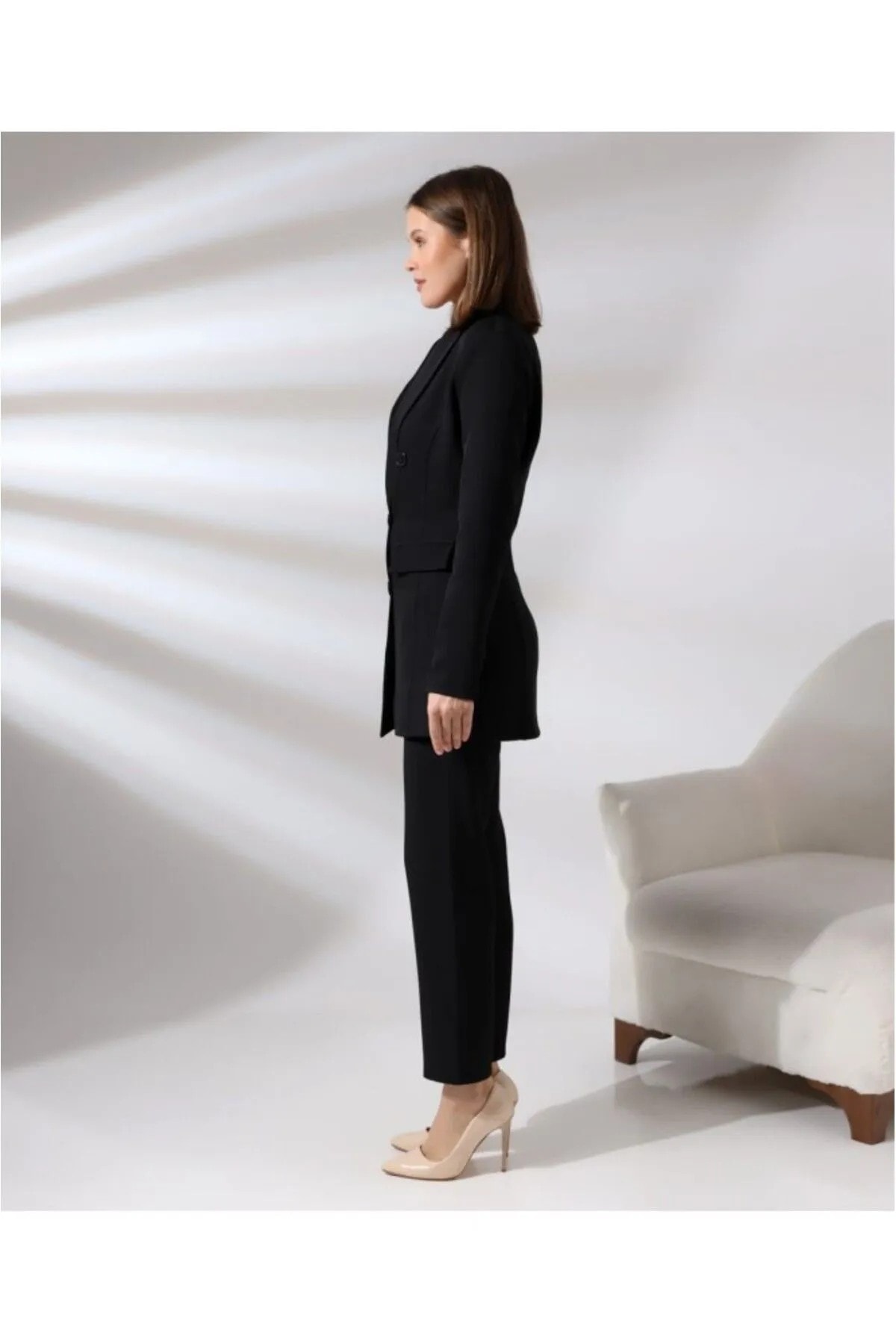 Verona Düğme Detay Blazer Takım TNS-4347