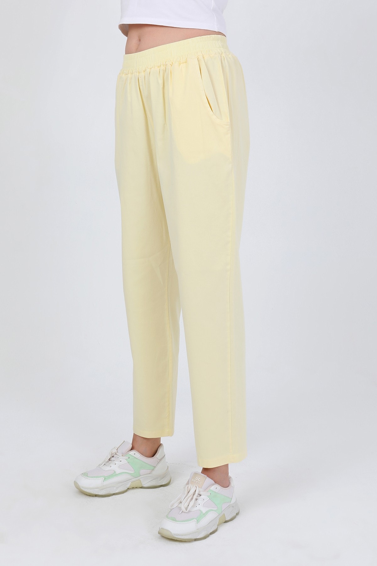 Nomira Beli Lastikli Gabardin Pantolon TNS-4156