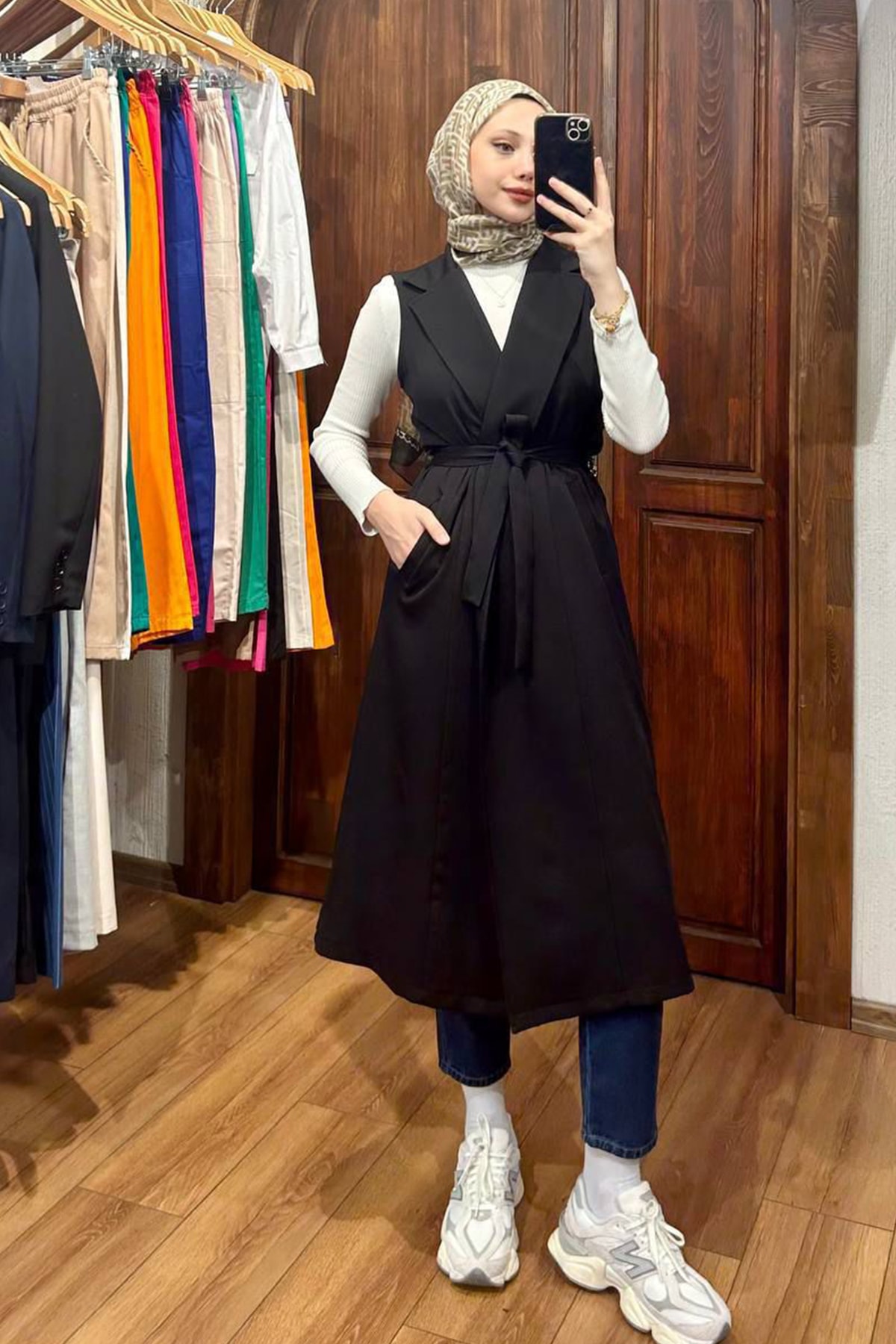 Nemira Uzun Kuşaklı Yelek TNS-4343