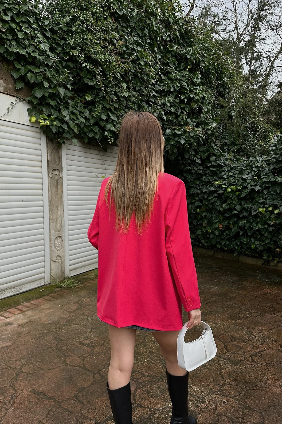 Selina Kruvaze Yaka Önü Düğmeli Ceket TNS-1111