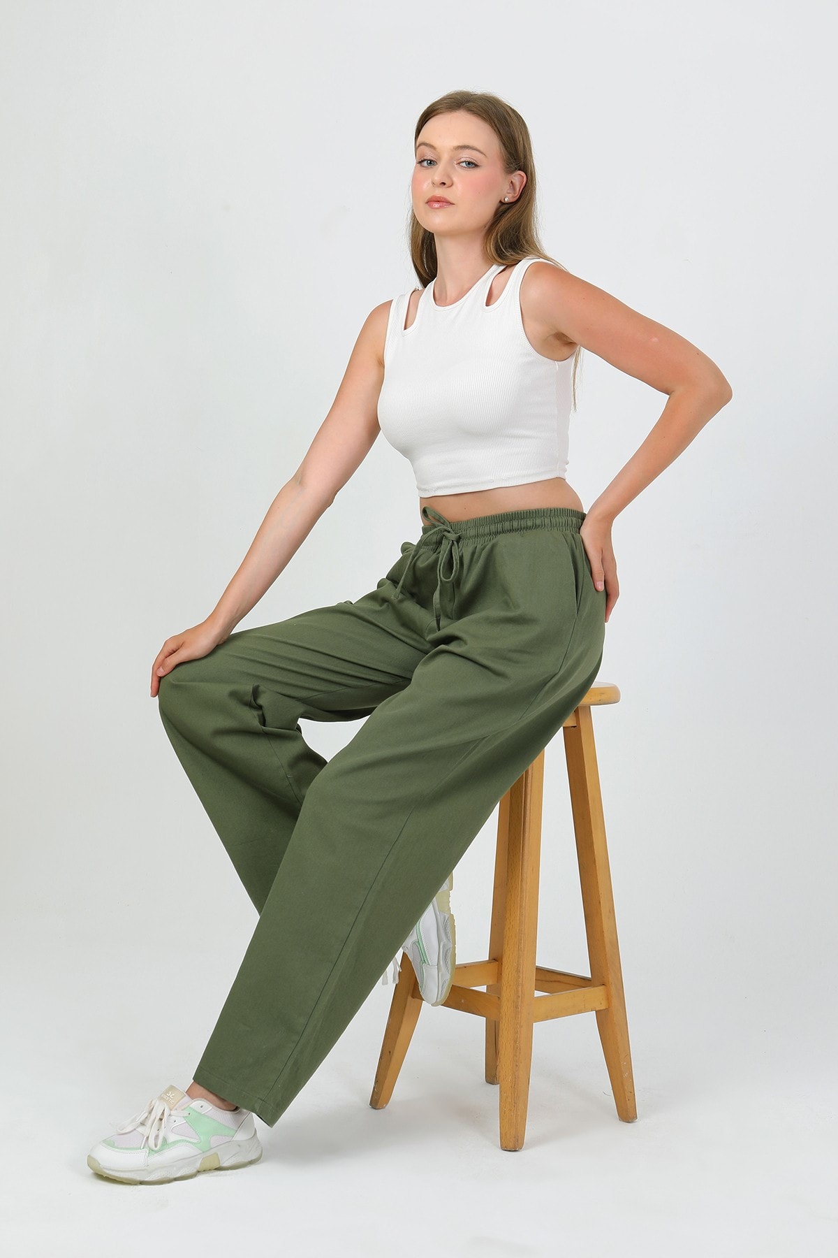 Rovira İplik Detay Gabardin Pantolon TNS-4157