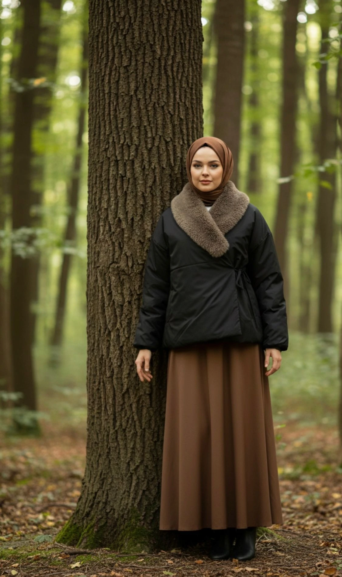 Valeria Kürk Yaka Detay Şişme Mont TNS-4435