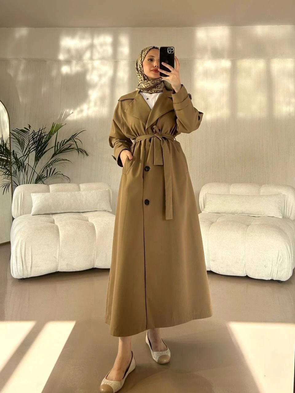 Alviera Uzun Trençkot TNS-4325