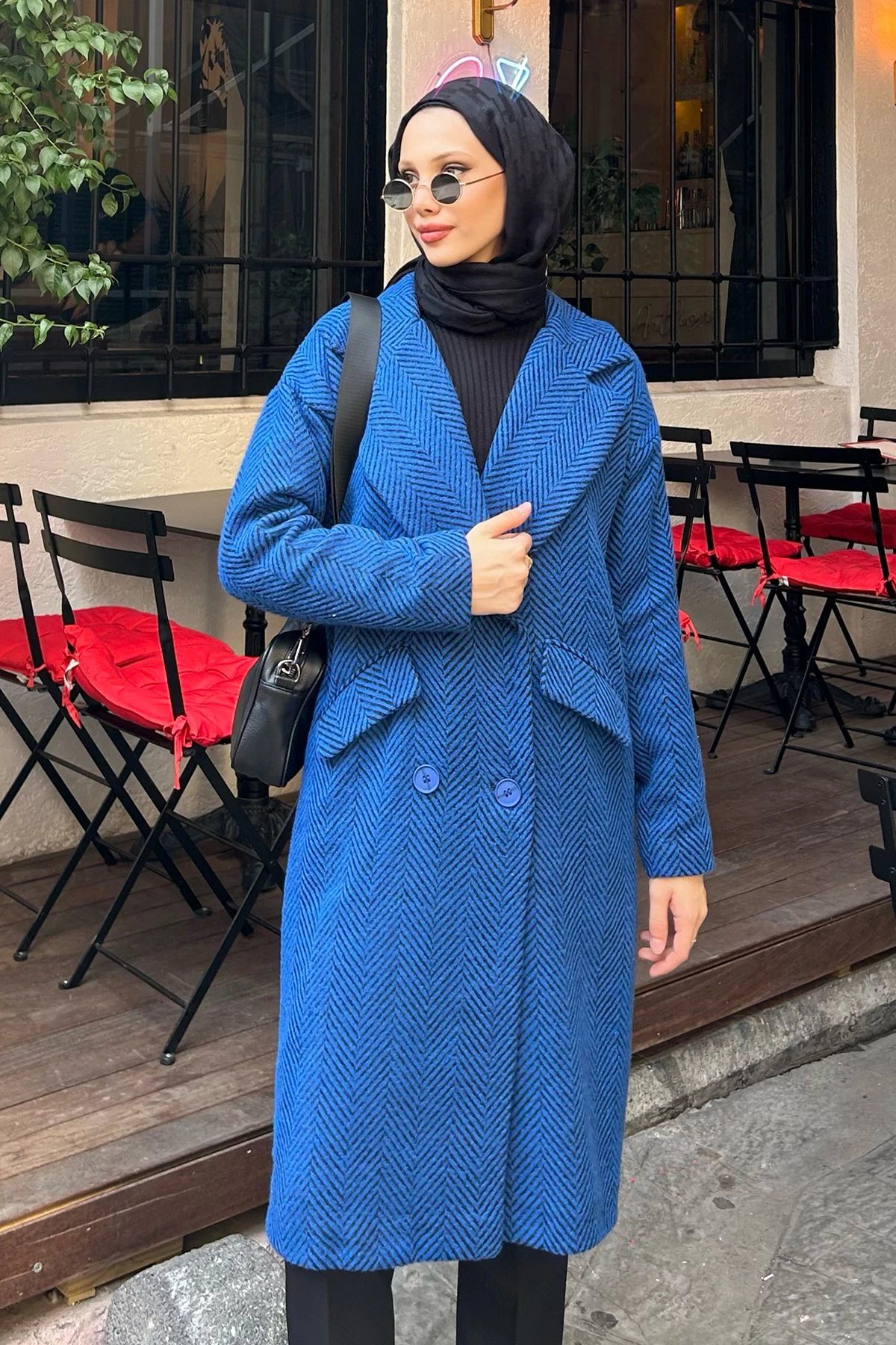 Mira Balık Sırtı Kaşe Kaban TNS-4283