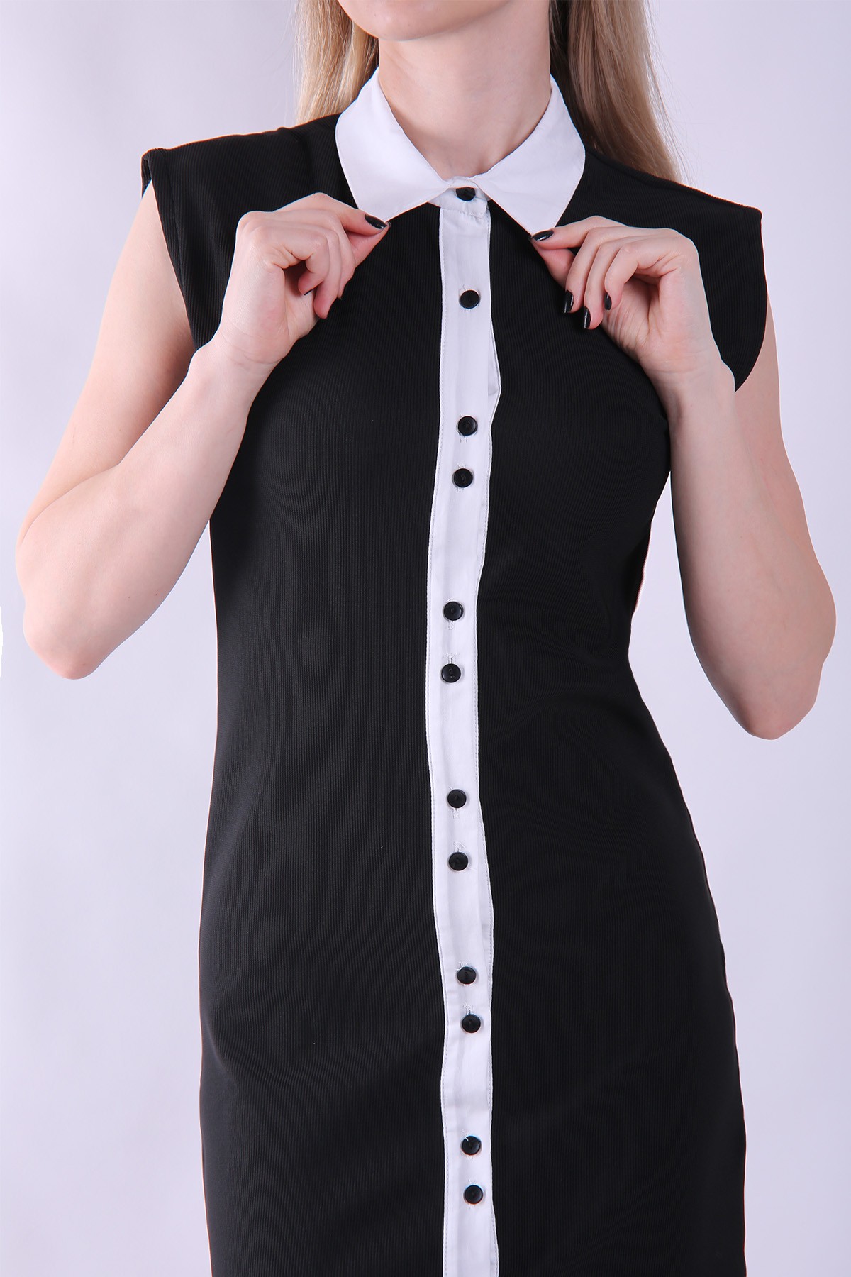 Poplin Yaka Elbise 