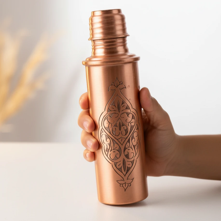 İŞLEMELİ BAKIR TERMOS