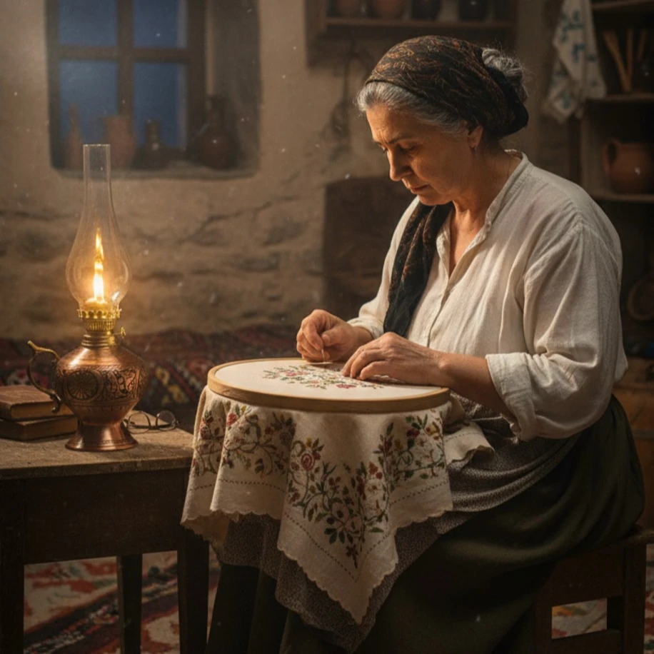 El İşçiliği Bakır Gaz Lambası | Otantik & Dekoratif