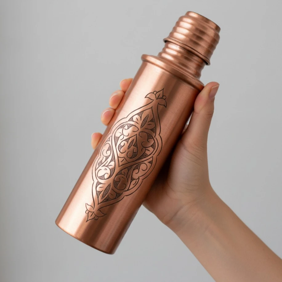 İŞLEMELİ BAKIR TERMOS