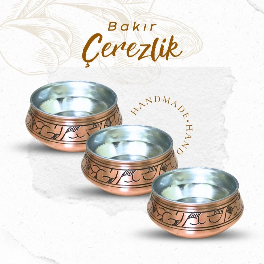 %100 BAKIR EL İŞLEME BAKIR ÇEREZLİK