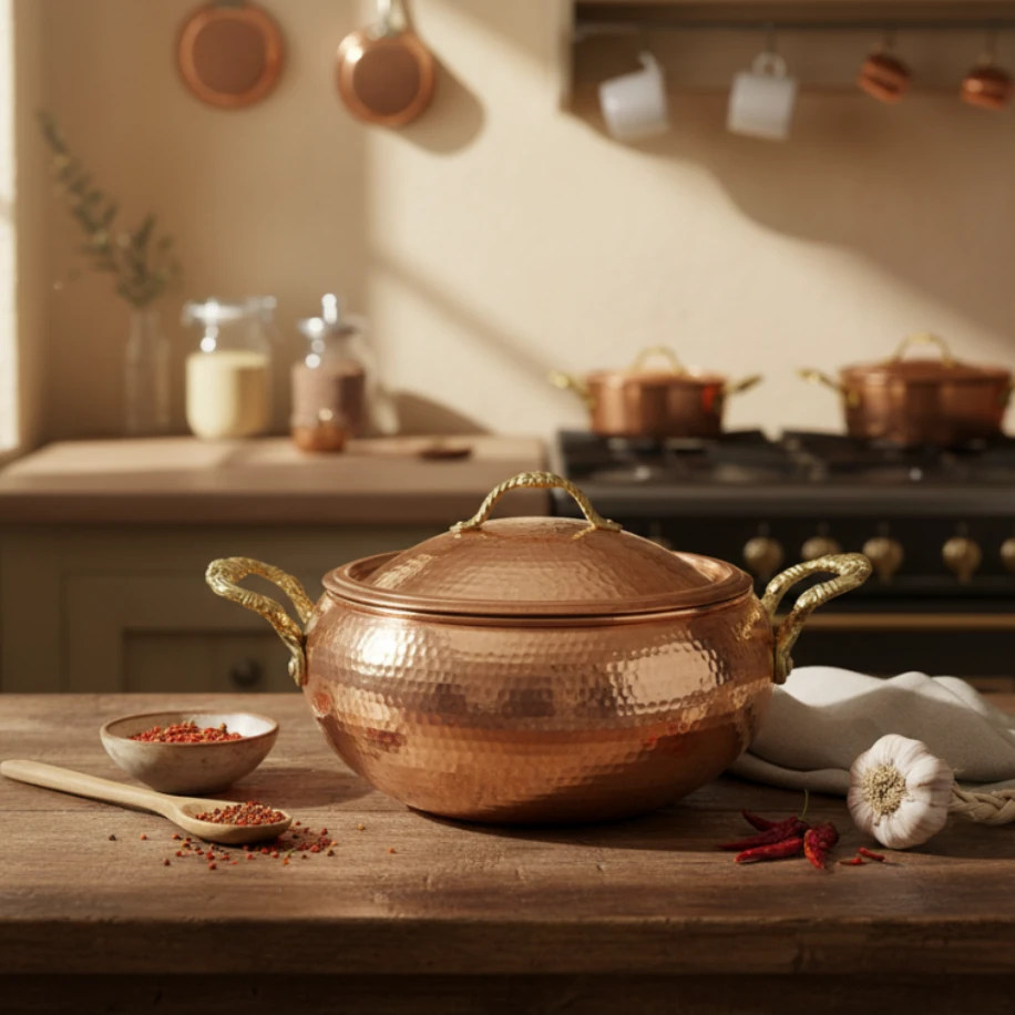 Dövme Bakır Trabzon Güveci 22 cm