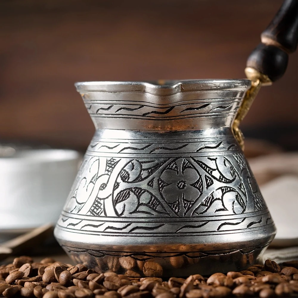 EL İŞLEME BAKIR CEZVE (3-4 KİŞİLİK)