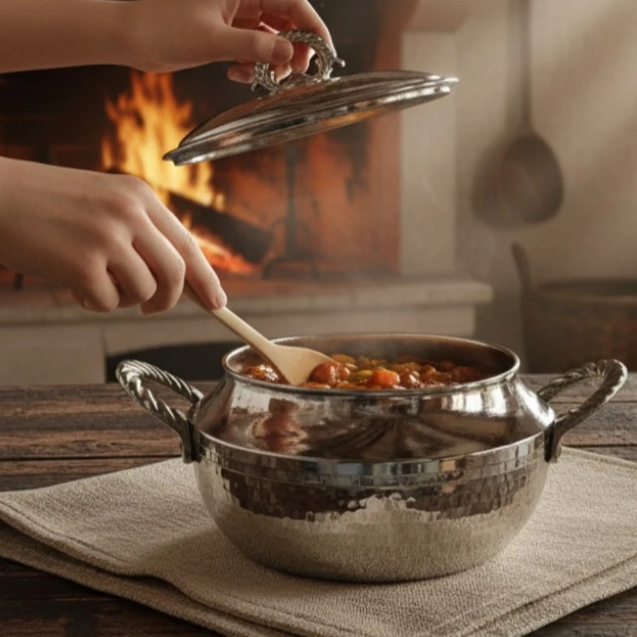 Bakır Güveç Tencere 16 Cm (KALAYLI)