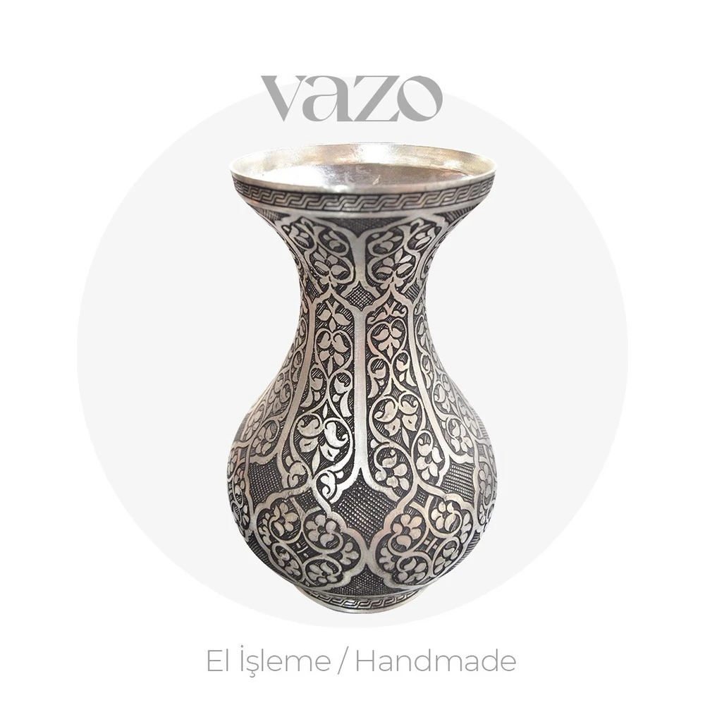 EL İŞLEME BAKIR VAZO