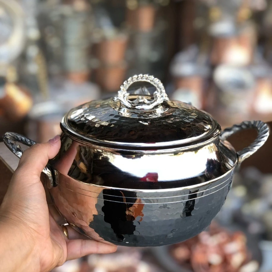 Bakır Güveç Tencere 16 Cm (KALAYLI)