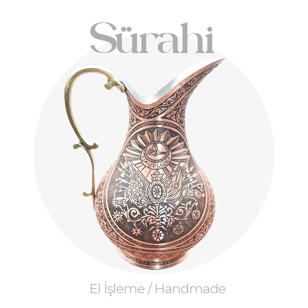 EL İŞLEME BAKIR OSMANLI SÜRAHİ