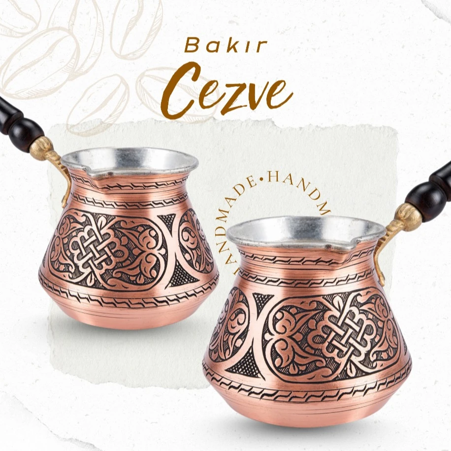 BAKIR ÖRME DESEN CEZVE (BÜYÜK BOY)