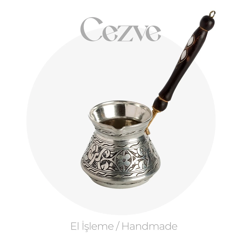EL İŞLEME BAKIR CEZVE (3-4 KİŞİLİK)