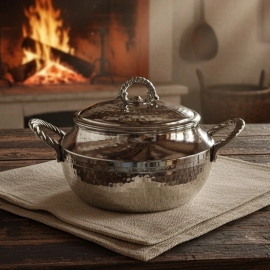 Bakır Güveç Tencere 16 Cm (KALAYLI)