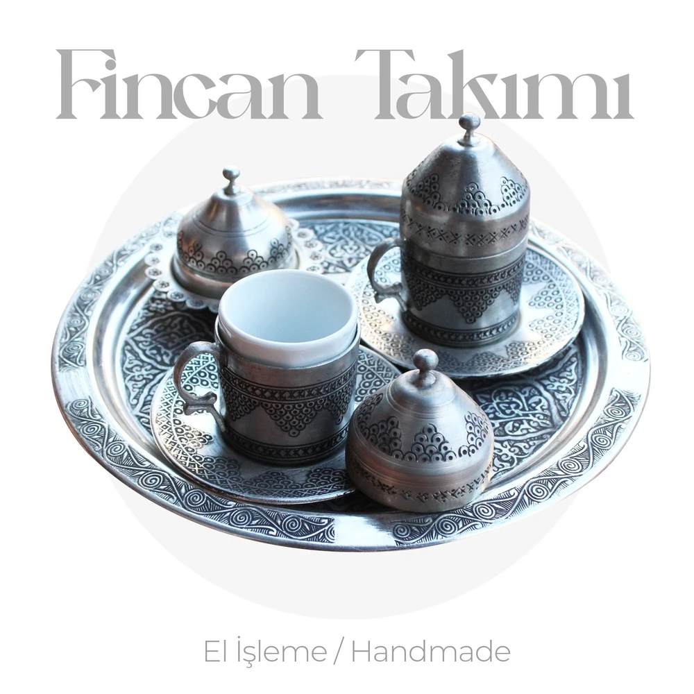 EL İŞLEME BAKIR 2'LI FİNCAN TAKIMI 750,00 TL