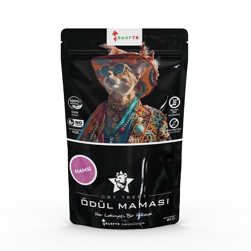 Hamsi Atıştırmalık Ödül Maması 80 GRAM Kediler İçin