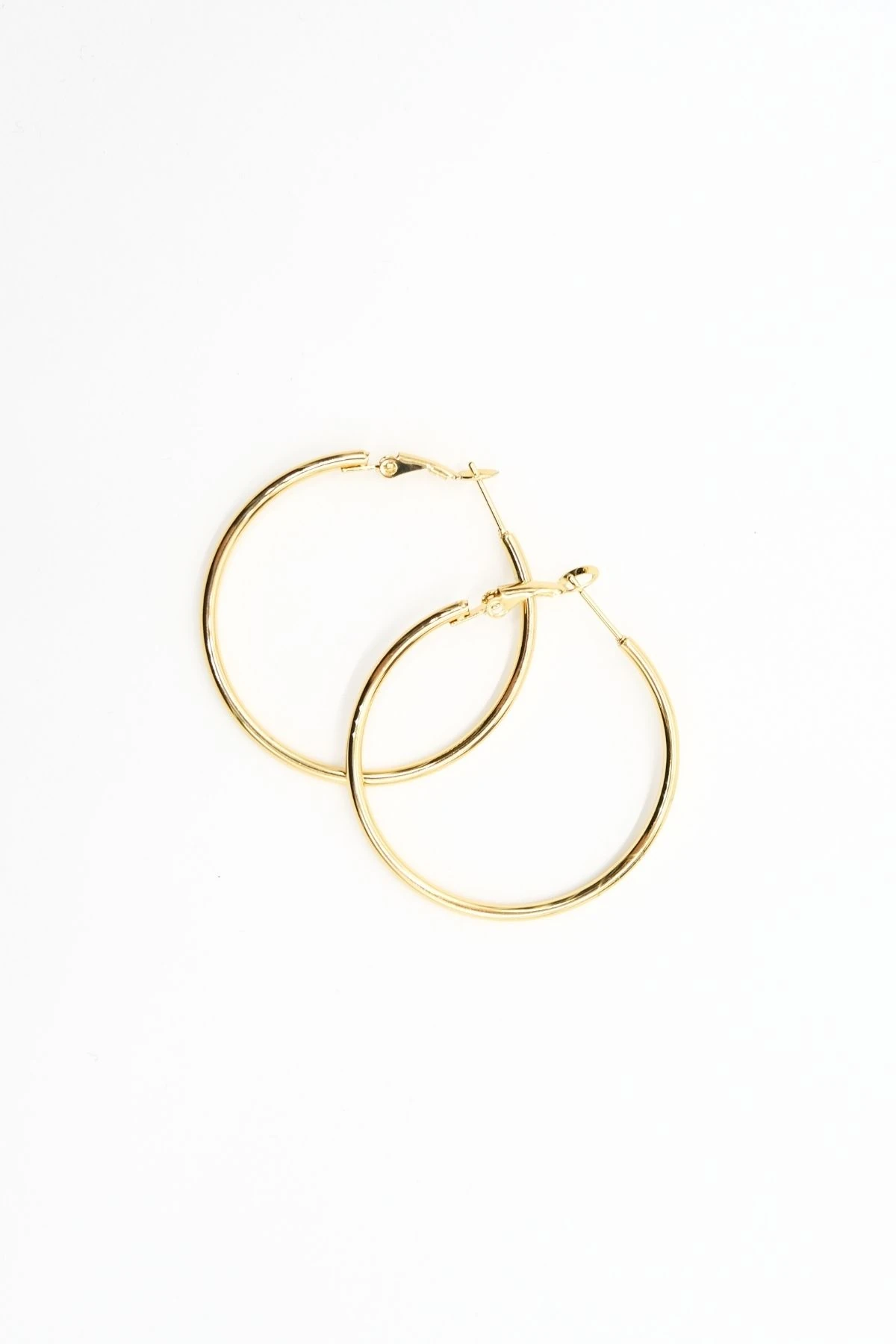 Çelik Gold Renk Halka Küpe