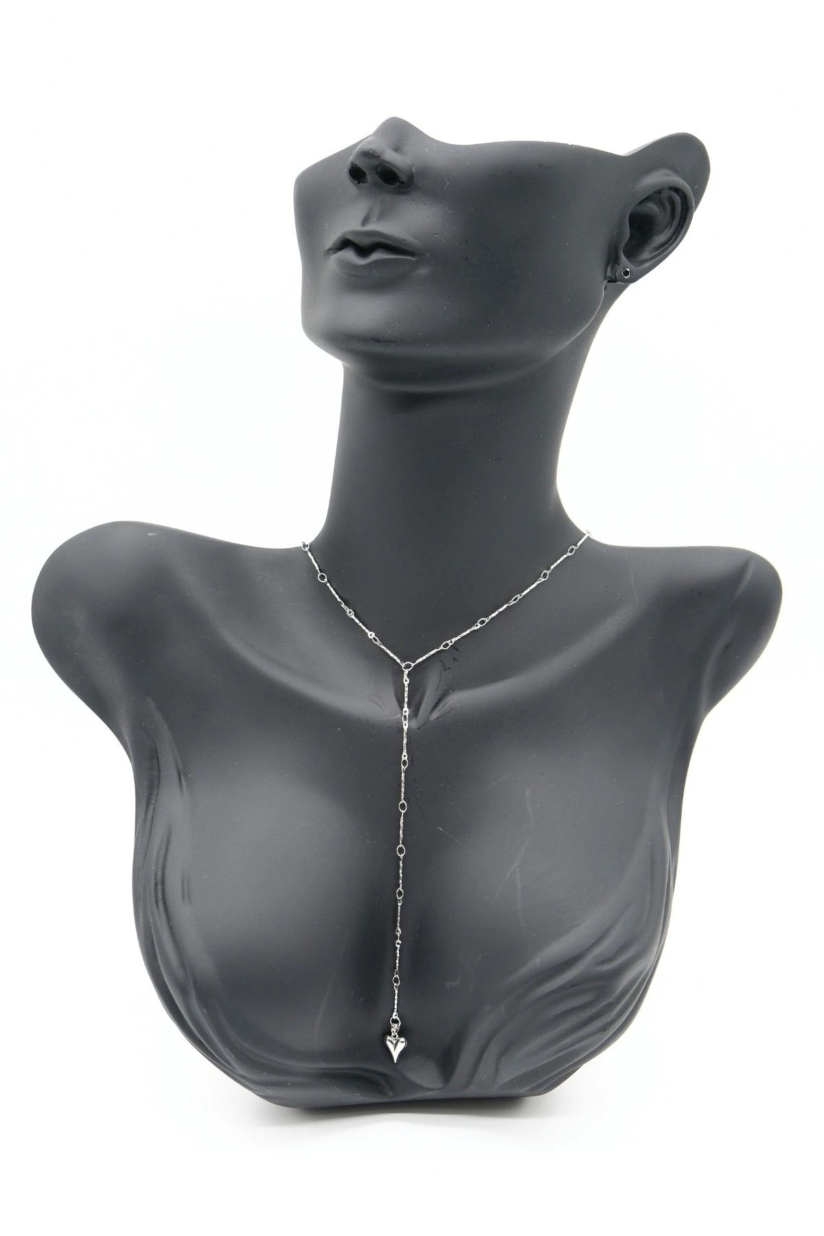 Kalp Sallantılı Çelik Y Kolye