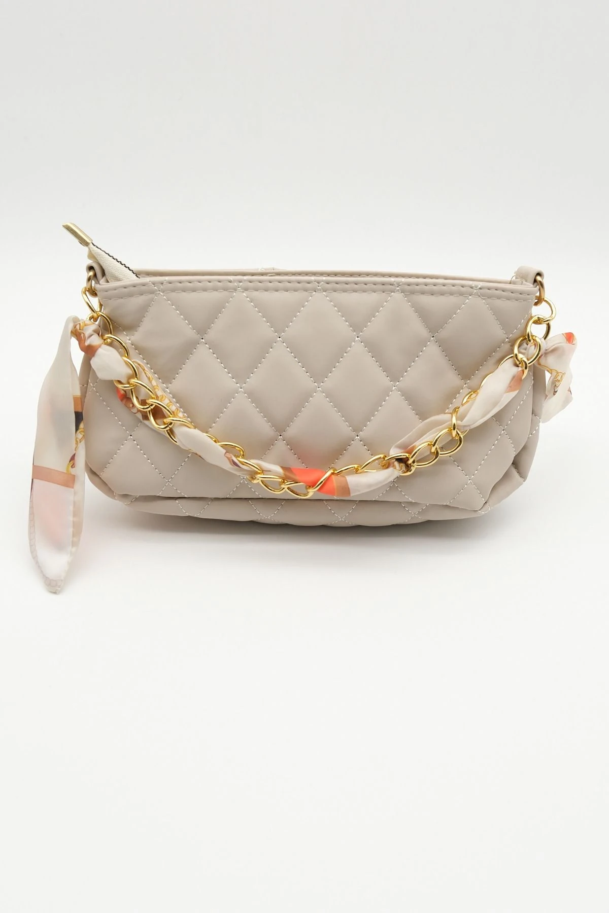 Bej Renk Kurdele Detay Çanta