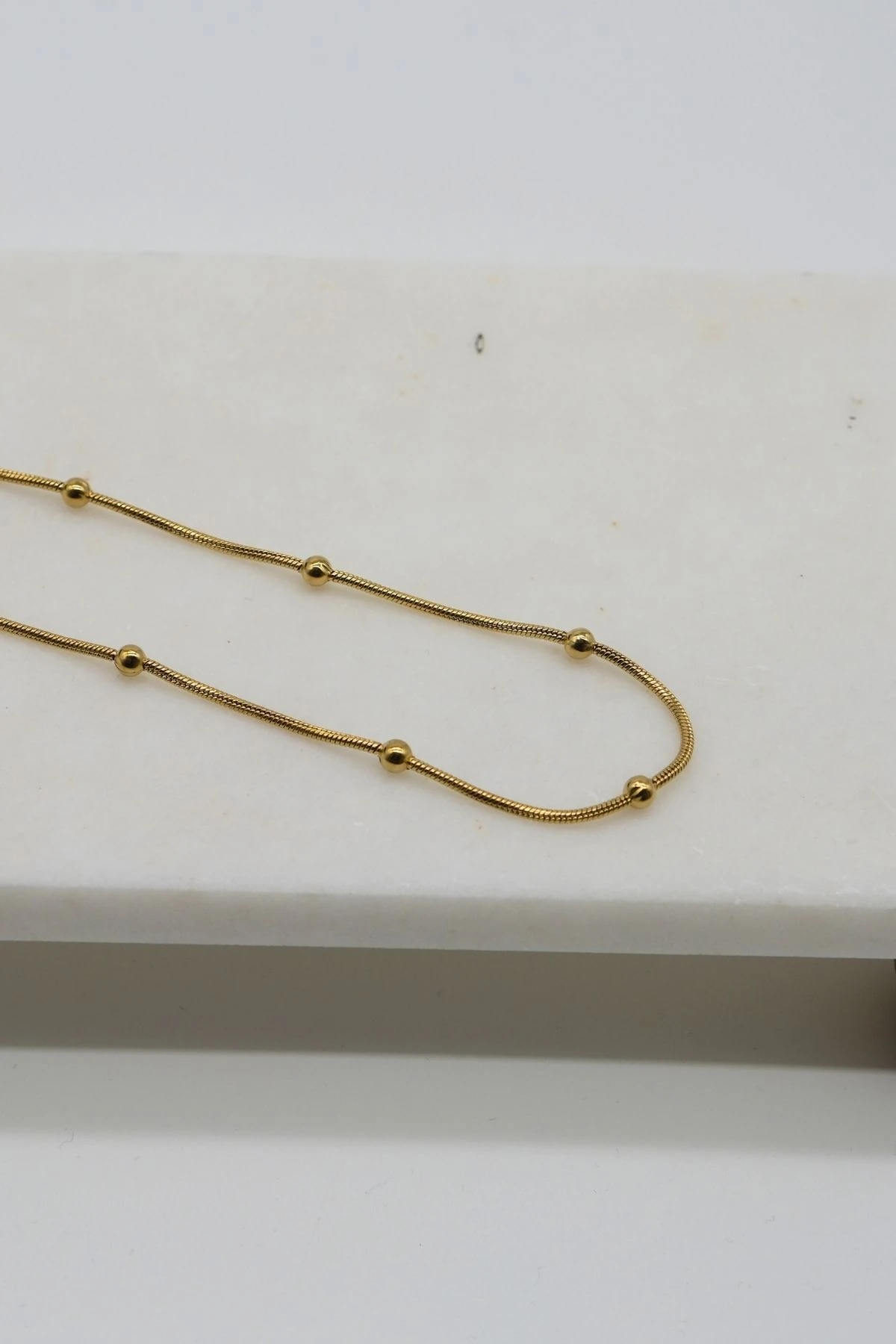 Çelik Gold Renk Zincir Kolye