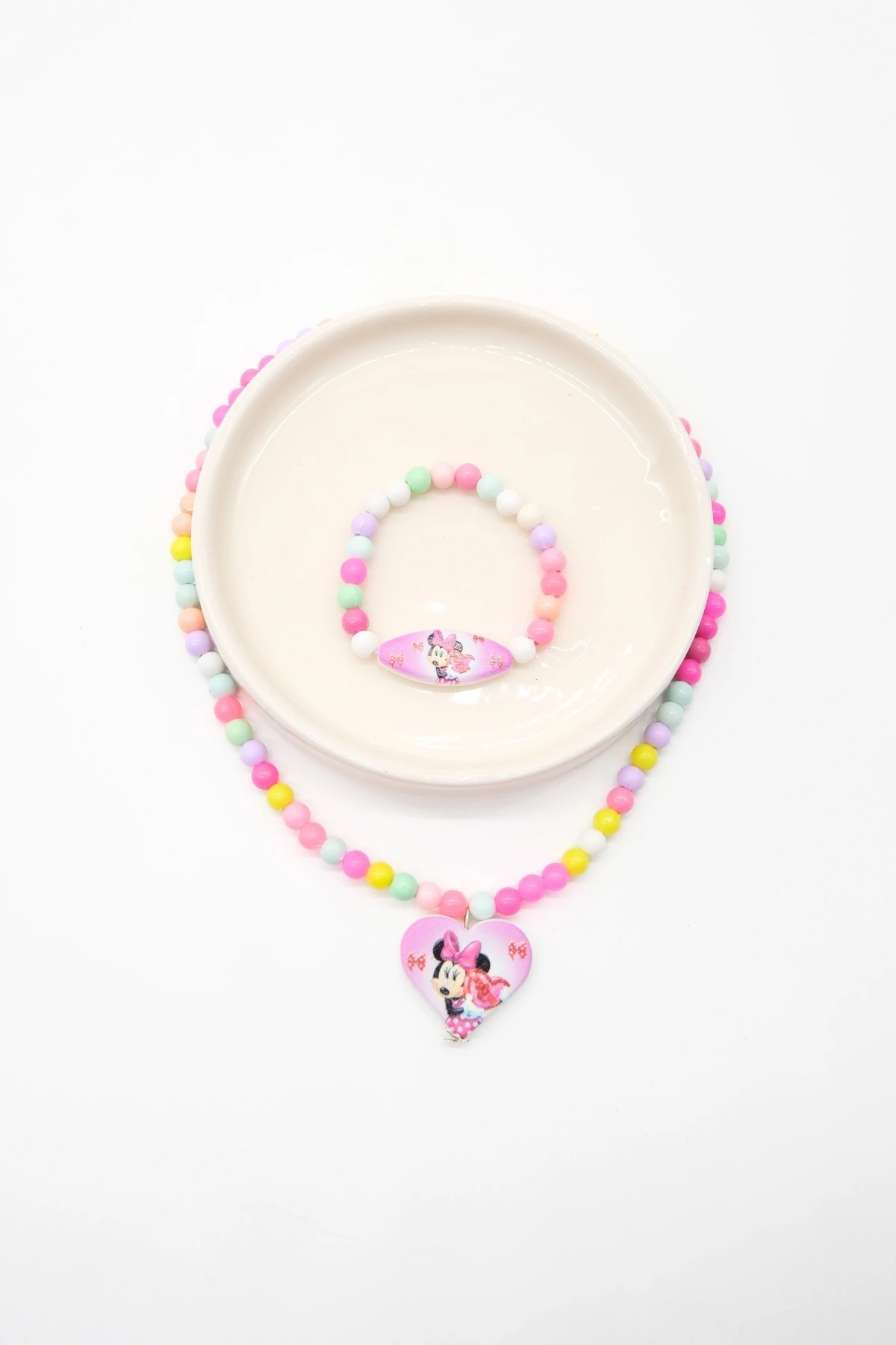 Çocuk Miki Mause Kolye Bileklik Set