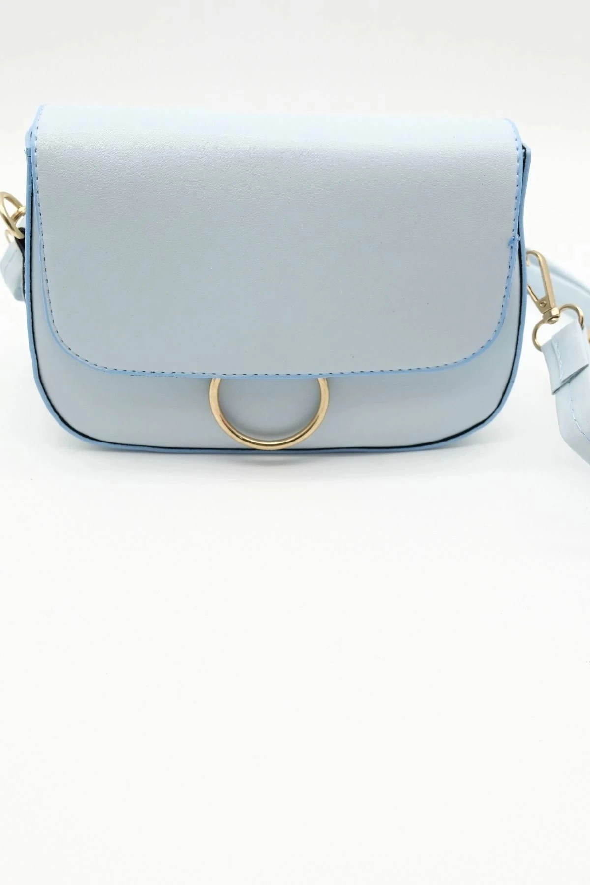 Mavi Renk Deri Kol Askı Detay Çanta