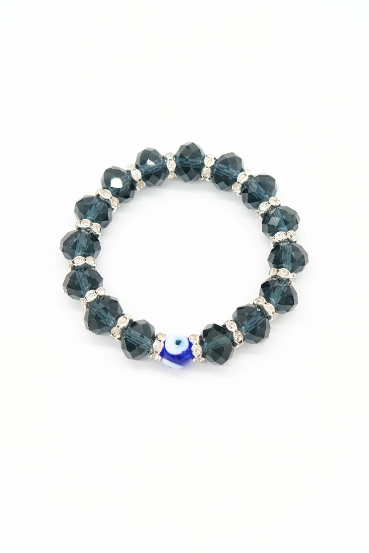 Kristal Taşlı Nazar Boncuklu Bileklik