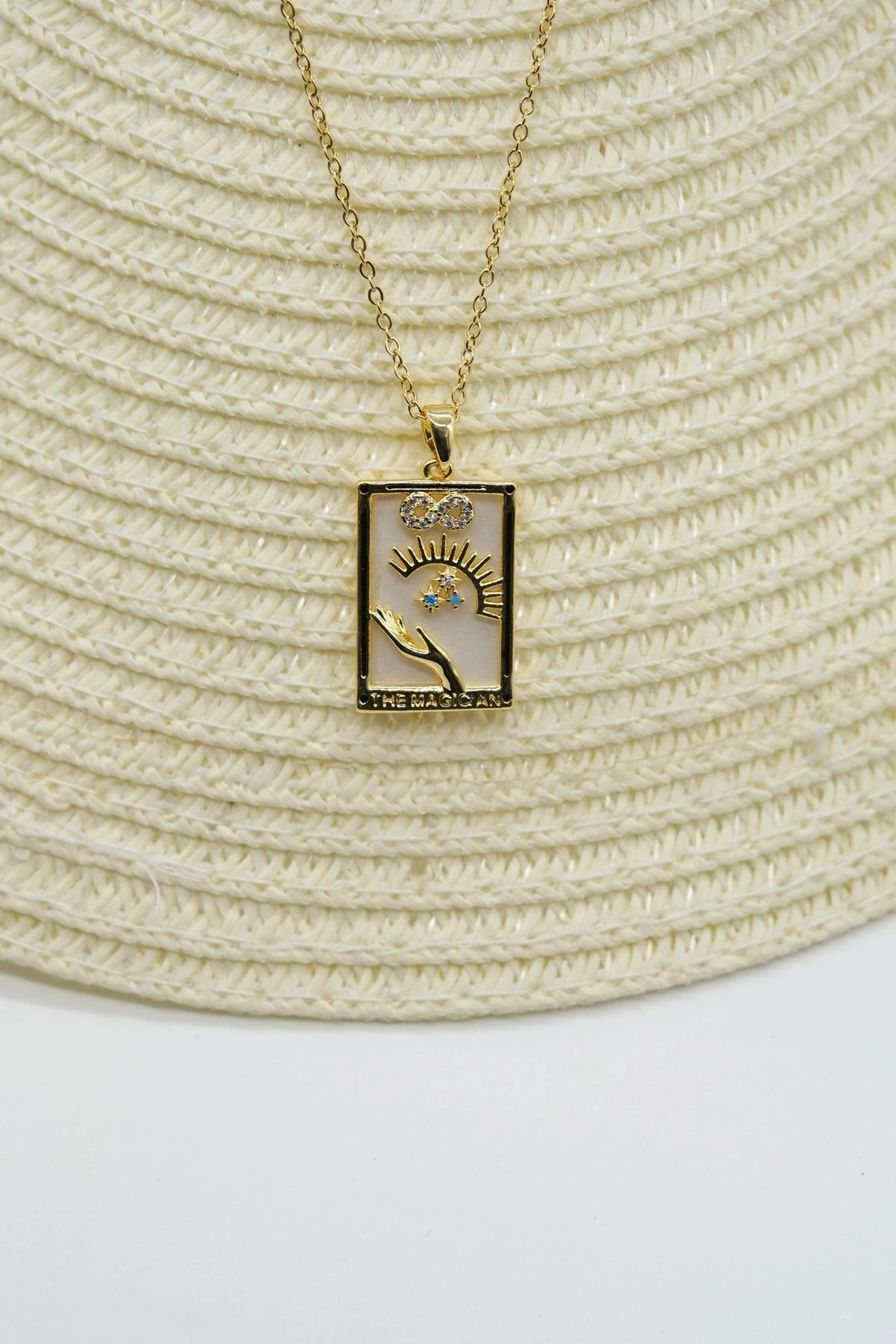 Çelik Gold Renk Zincir Sonsuzluk Kolye