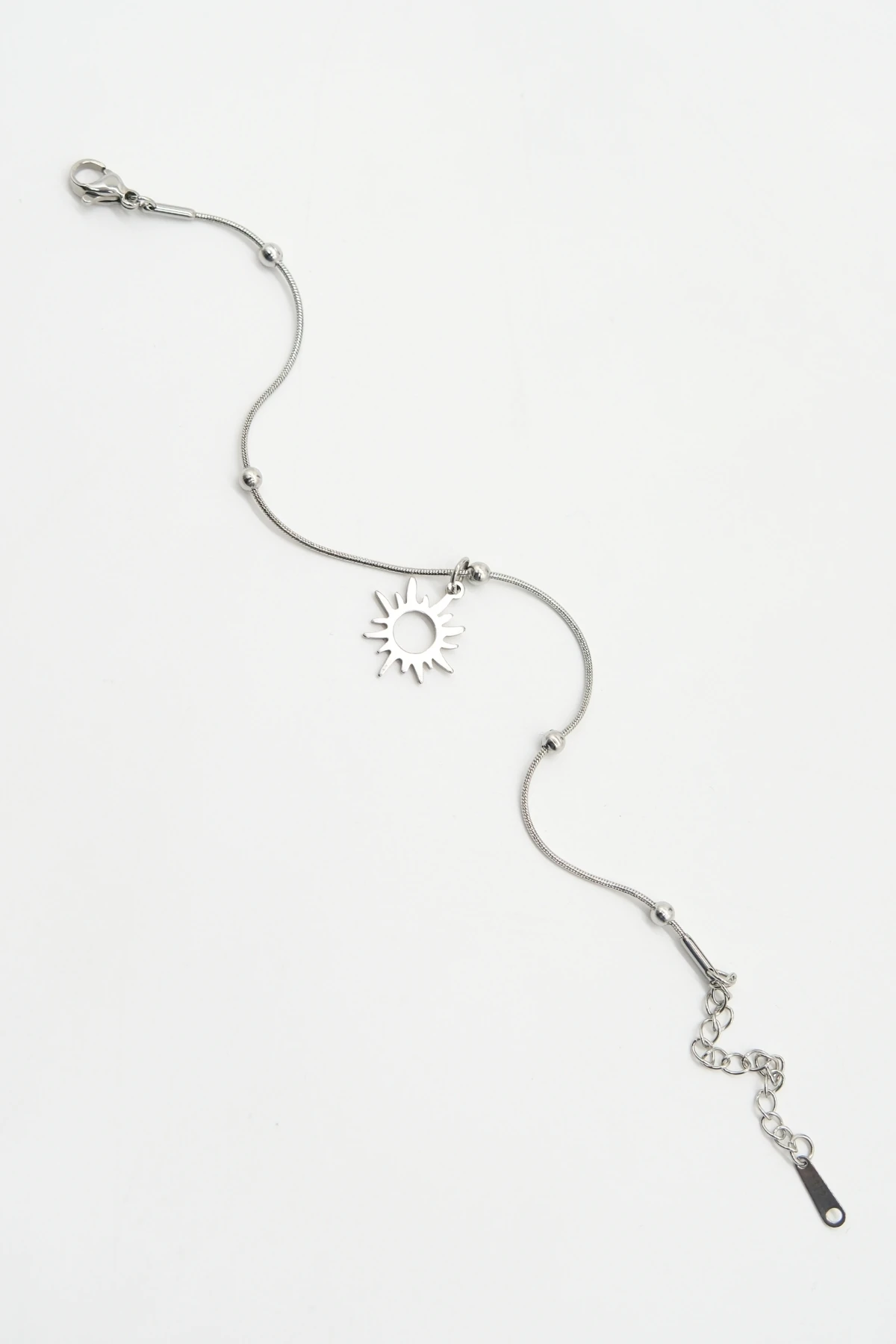 Güneş Detay Çelik Silver Bileklik