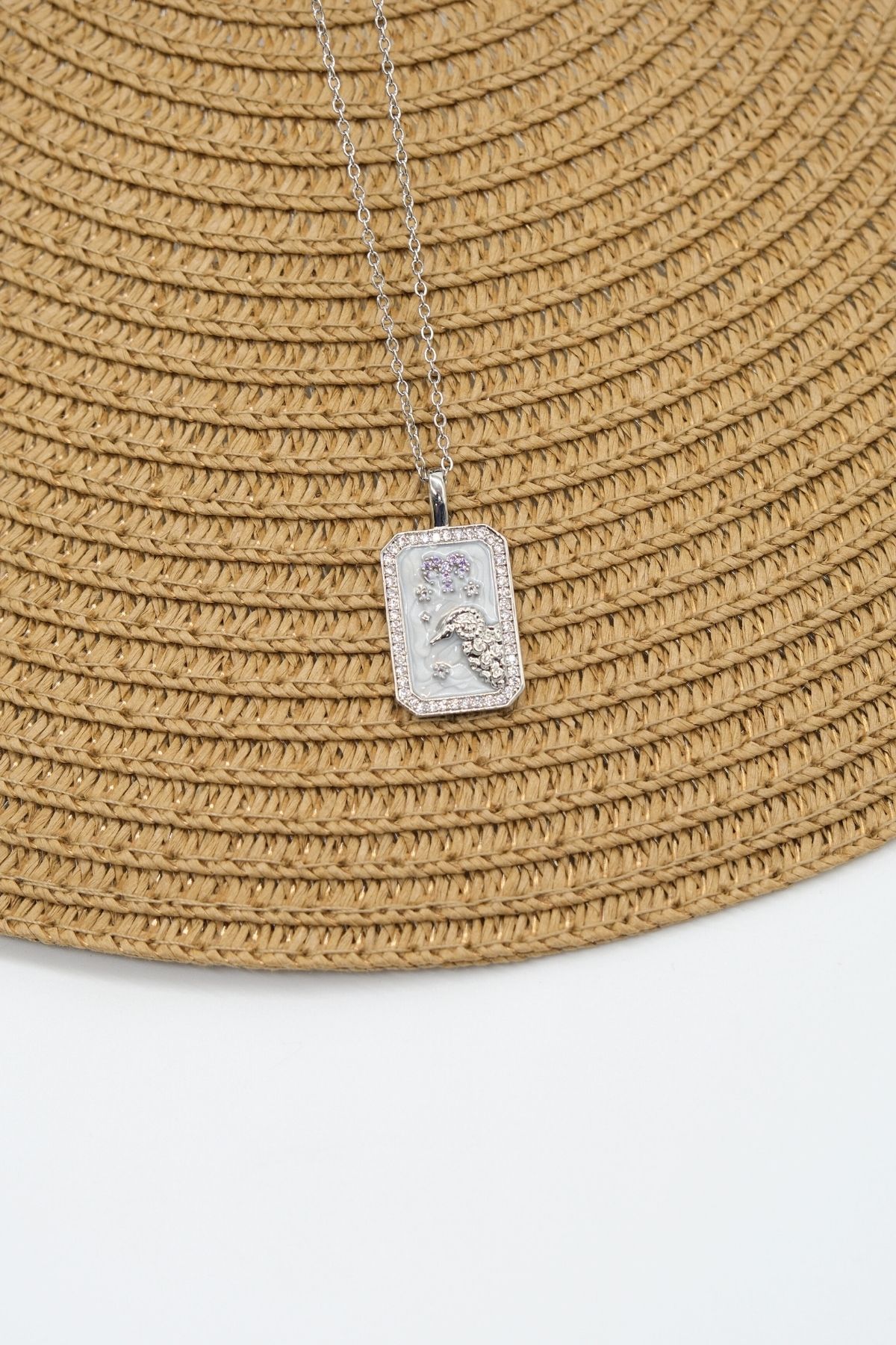 Çelik Gümüş Renk Zincir Koç Burcu Kolye