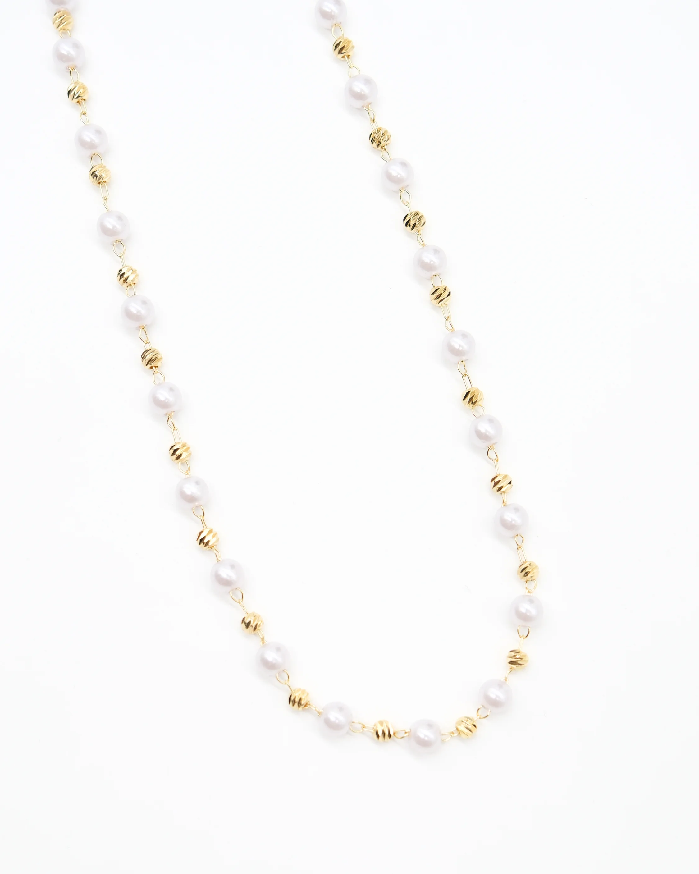 İnci Doruka Boncuk Detay Çelik Kolye