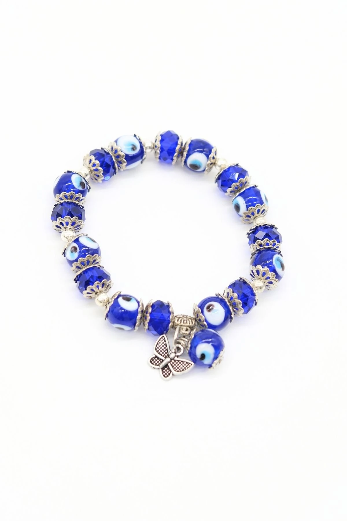 Nazar Boncuklu Kelebek Sallantılı Bileklik