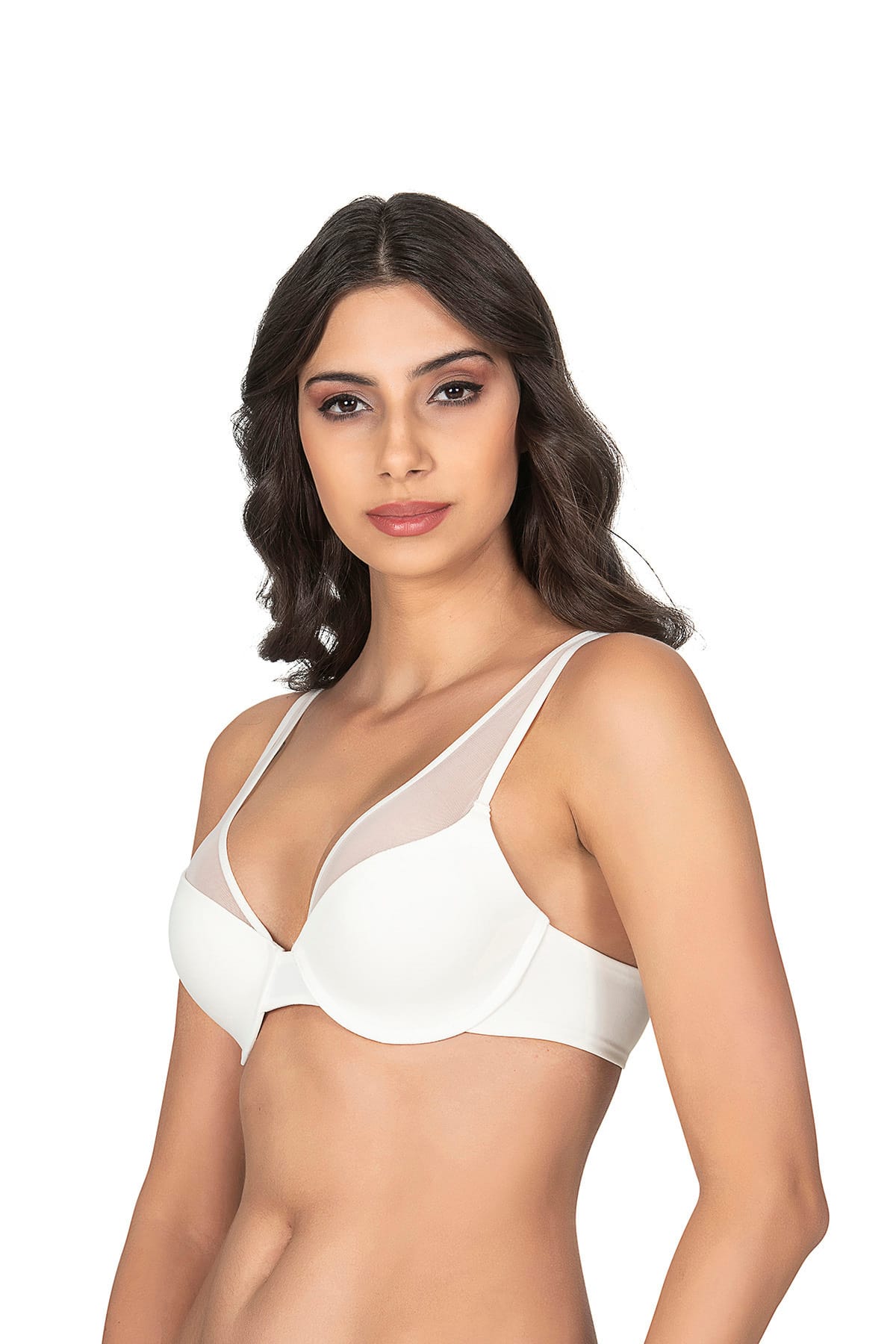 BELVÜ TÜL DETAYLI DOLGUSUZ BALENLİ SÜTYEN 1156