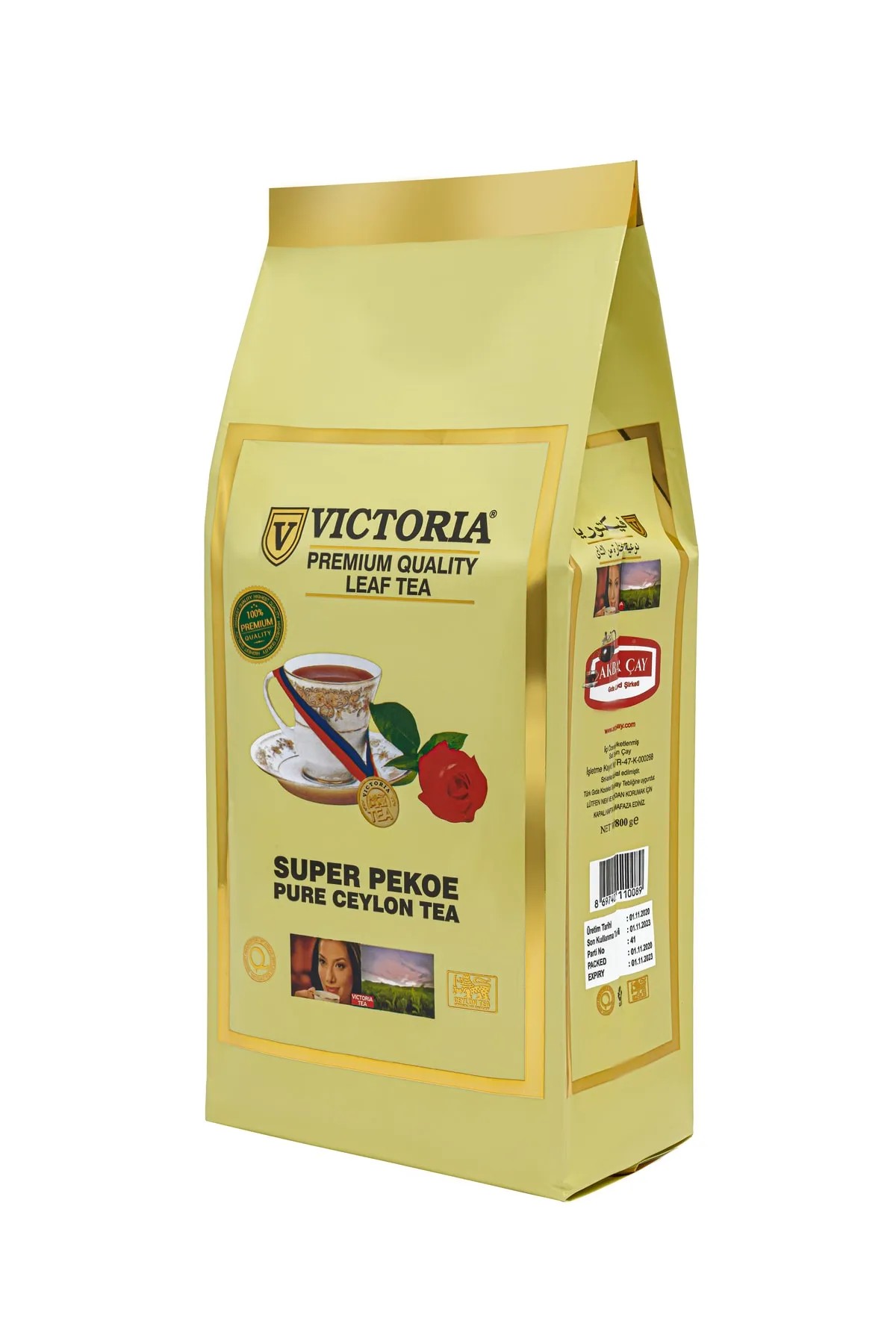 VICTORIA PREMIUM QUALITY LEAF TEA (SAF SEYLON SİYAH ÇAY) Iri Yapraklı Super Ceylon Tea 800 gr