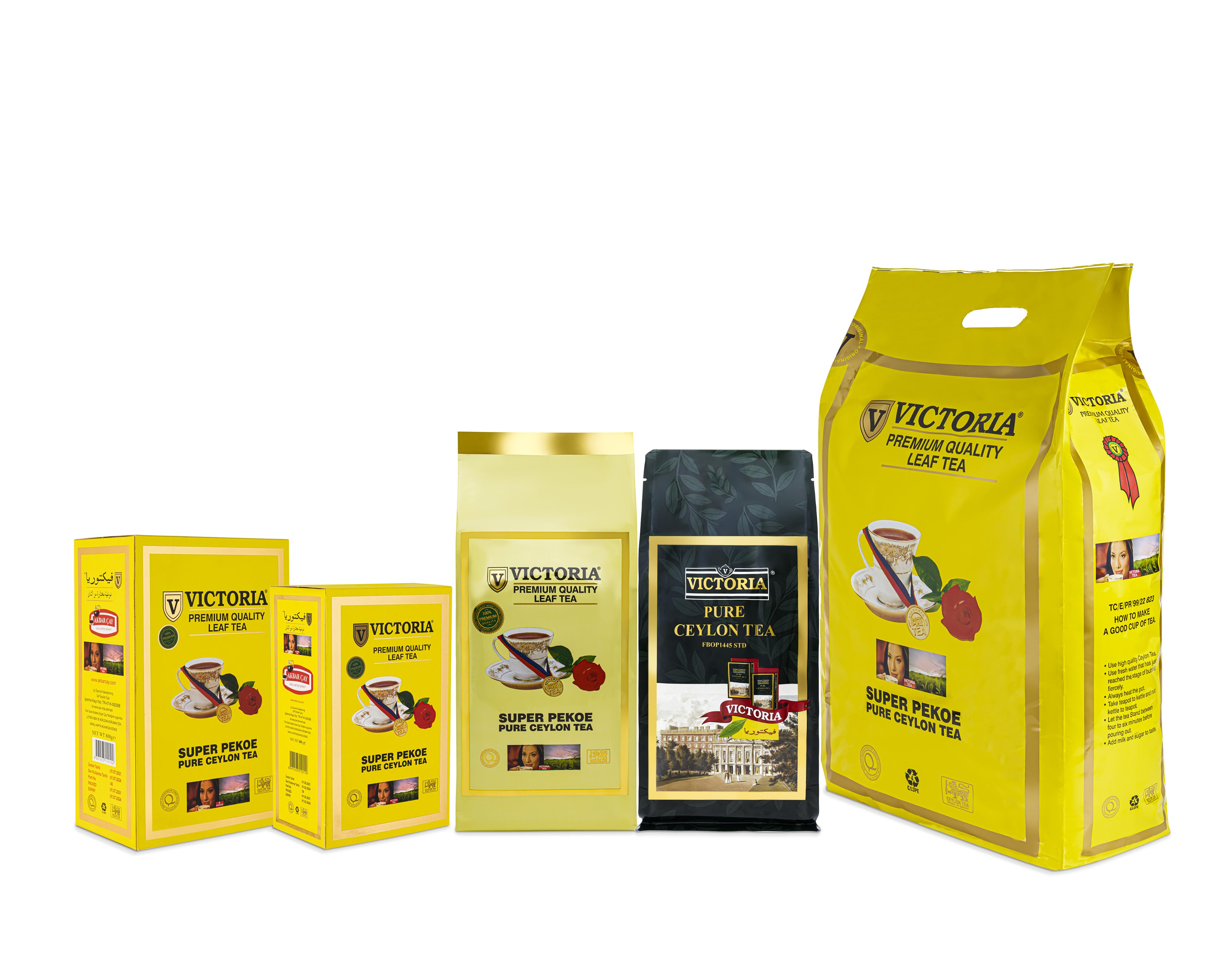 VICTORIA PREMIUM QUALITY LEAF TEA Efsane Paket Victoria Ailesi 5 Ayrı Özel Paket (saf Seylon Siyah Çay) Iri Yapraklı Super Ceylon Tea