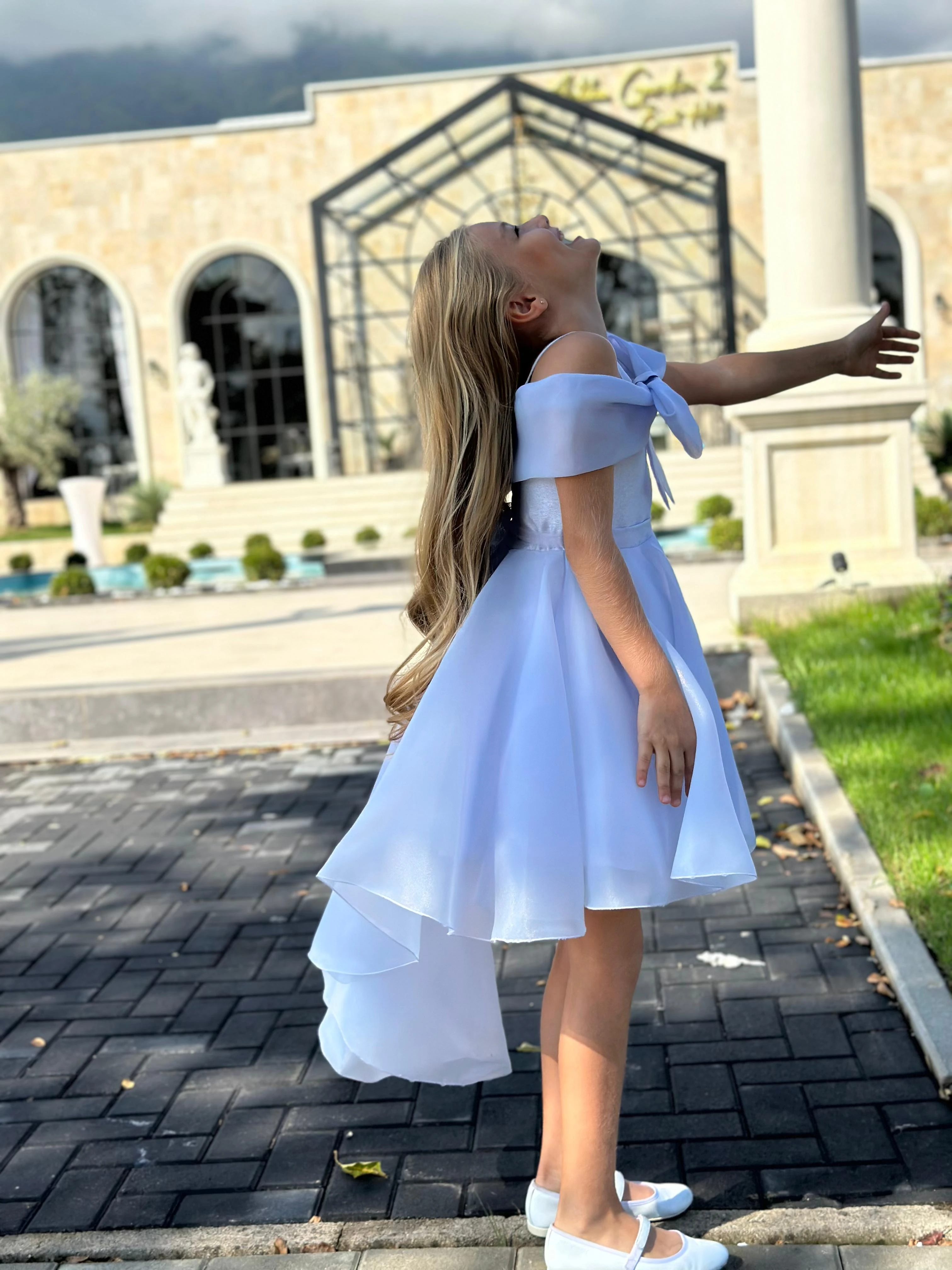 Fiyonk Detaylı Kuyruklu Elbise