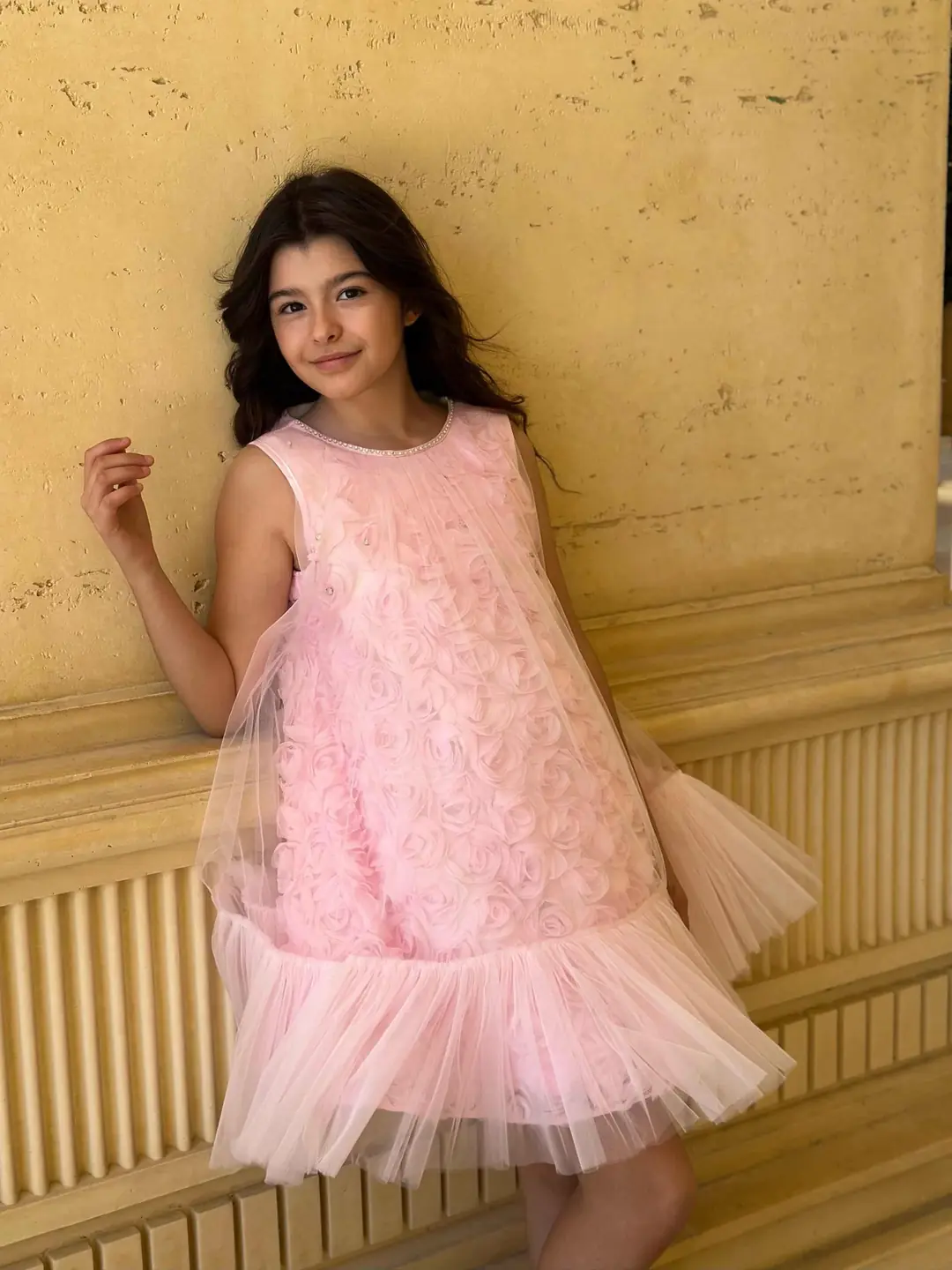 Zerrin Fiyonklu Çiçekli Maksi Elbise main image 1