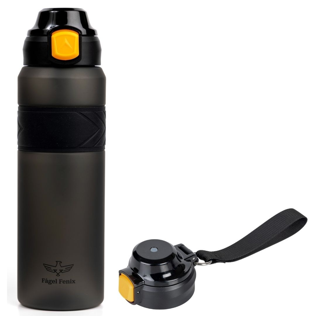 Çift Kapaklı Black Tourmaline Matte 1000 ml Tritan Su Matarası