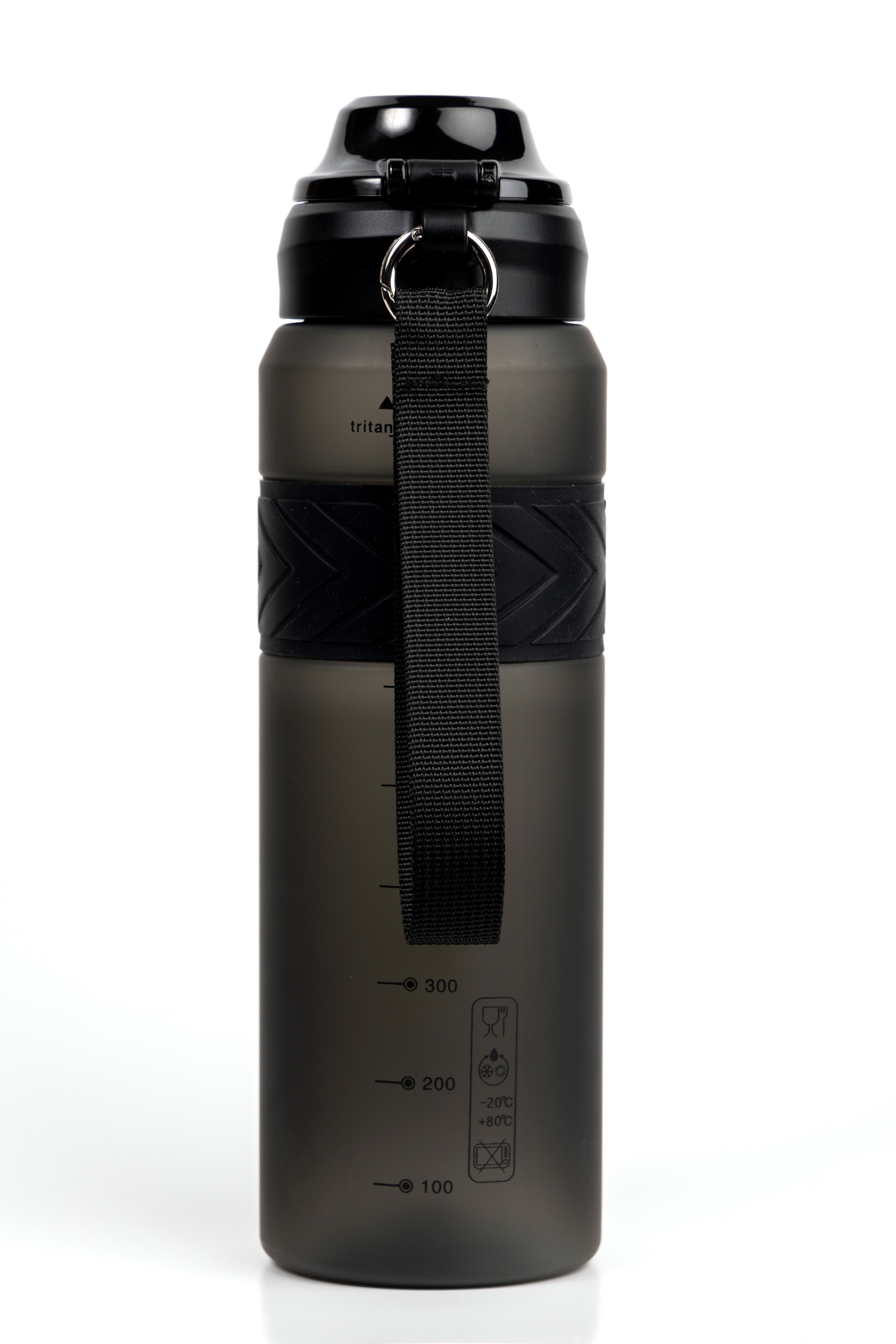 Çift Kapaklı Black Tourmaline Matte 1000 ml Tritan Su Matarası