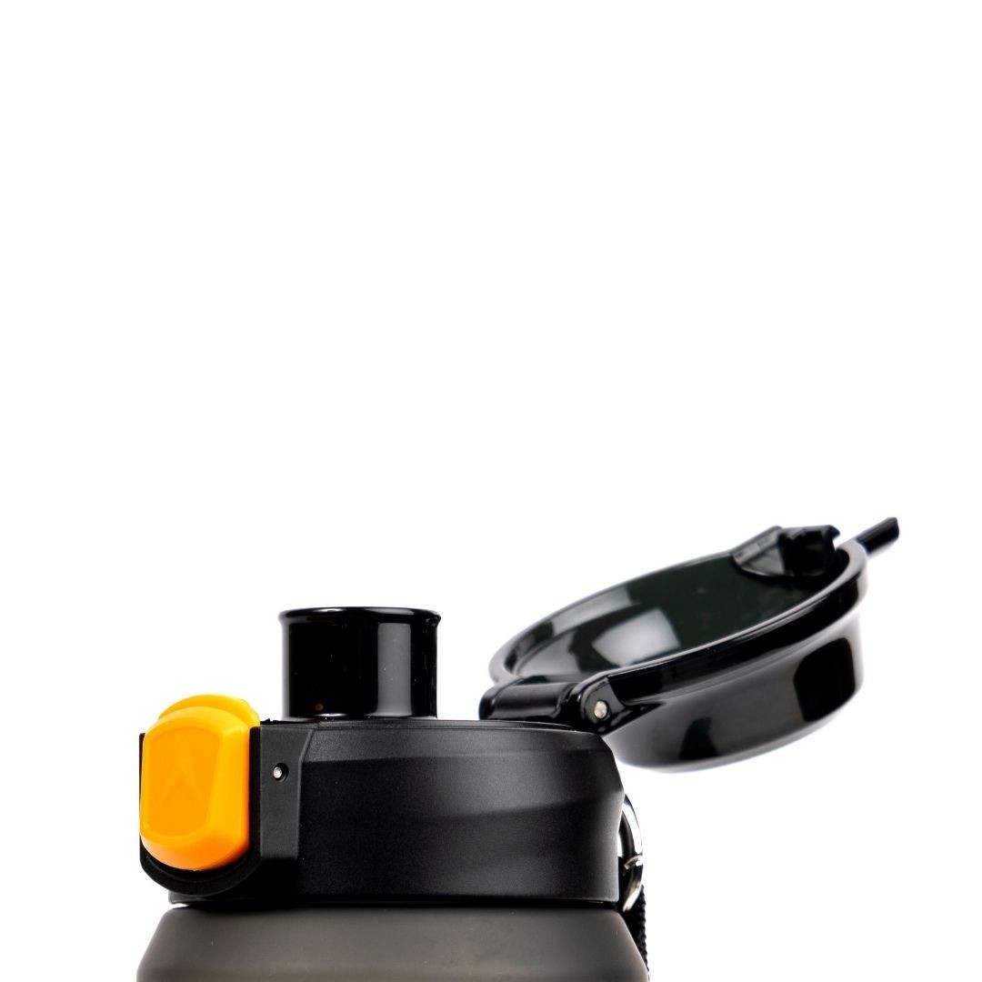 Çift Kapaklı Black Tourmaline Matte 1000 ml Tritan Su Matarası