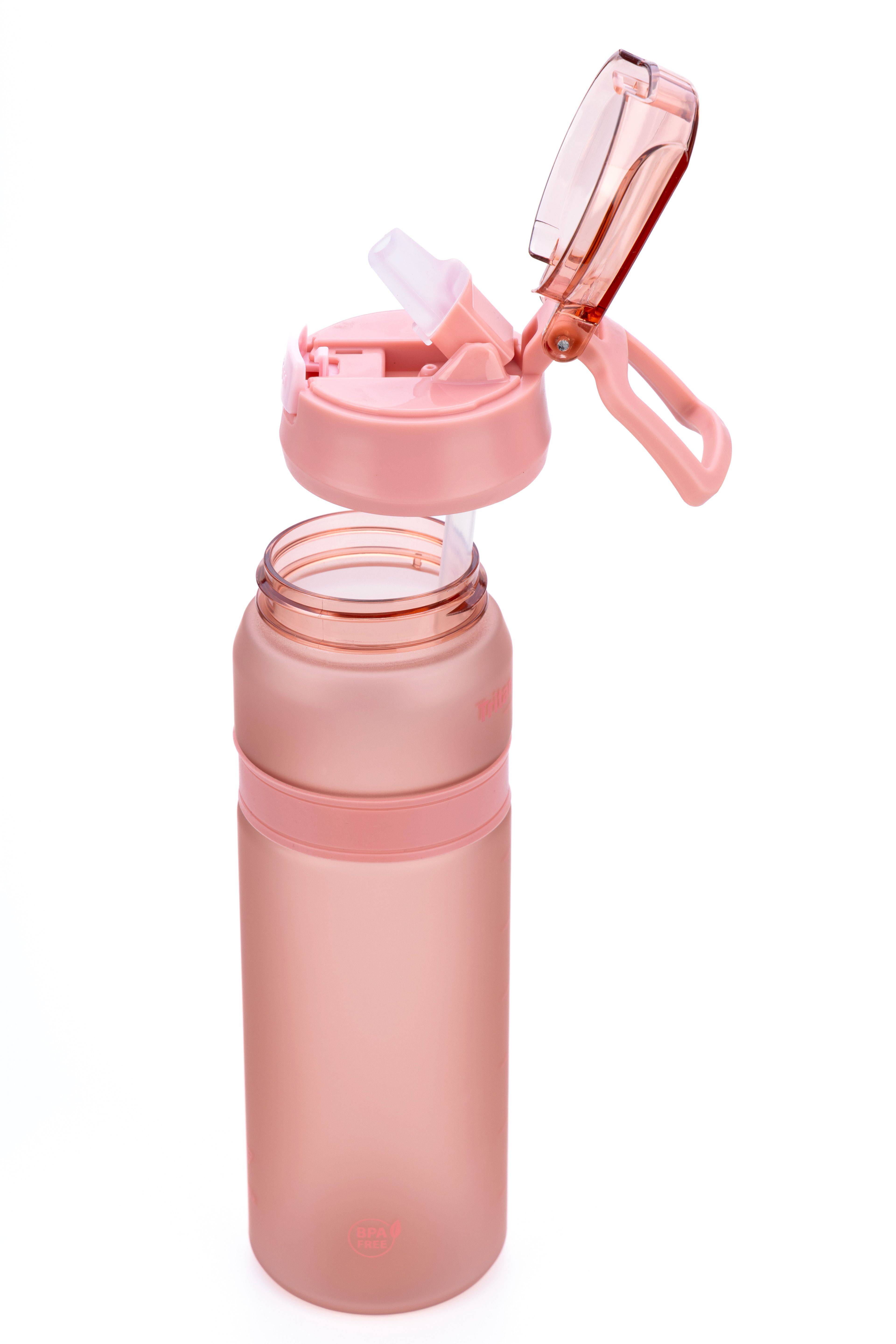 Çift Kapaklı 850 ml Balas Ruby Matte Tritan Su Matarası
